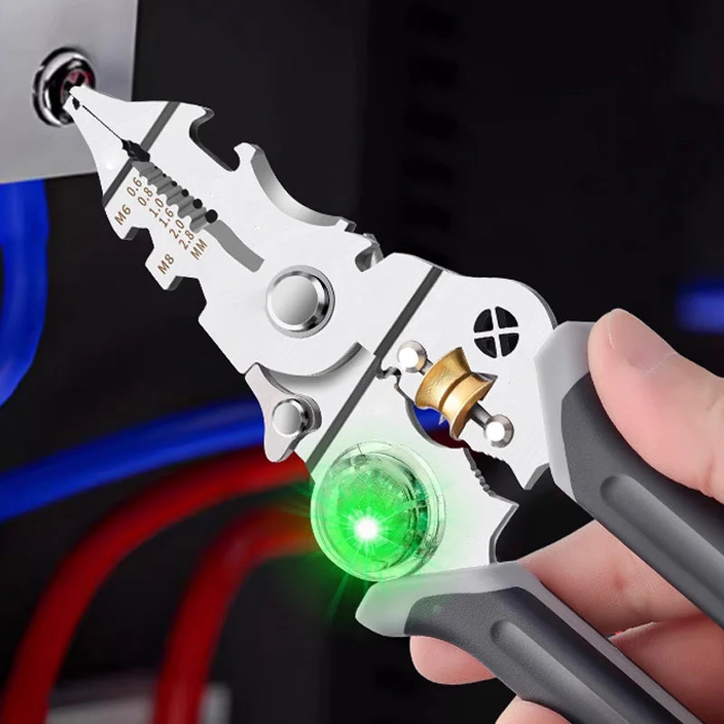 10-in-1 Multi-Functional Wire Stripper Scissors With Electrical Test - Image 6