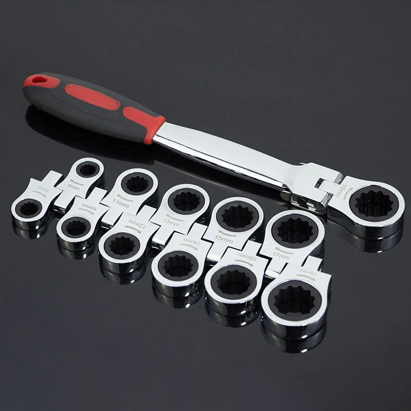 12-in-1 Quick Change Ratchet Wrench Set with Storage Box - Image 2