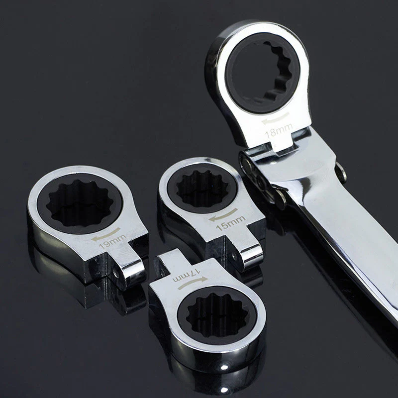 12-in-1 Quick Change Ratchet Wrench Set with Storage Box - Image 4