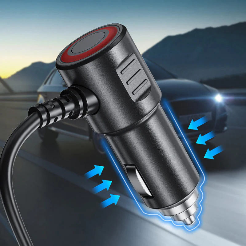 🔌120W Car Charger Adapter – 4 USB Ports (PD 30W + QC 3.0) + 3 Sockets, Real-Time Voltage Display! 🚗⚡ - Image 2