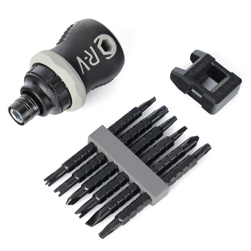 13 in 1 Magnetic Short Handle Ratchet Screwdriver Set - Image 9