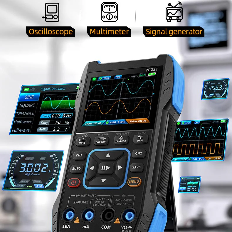 2C23T Digital Oscilloscope Multimeter DDS Generator 3 in 1 - Image 4