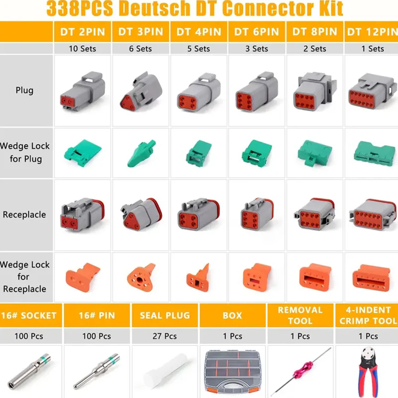 🔥Hot Sale 50% OFF🔥338PCS Crimping Tool Kit for DT Connectors - Image 5