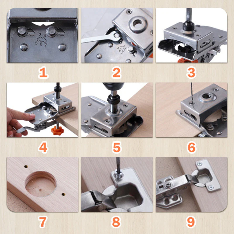 35mm Hinge Drill Locator with Clamp - Image 7