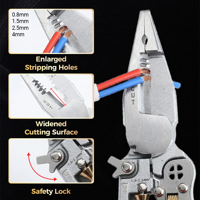 8-In-1 Wire Stripper with Voltage Tester - Image 4