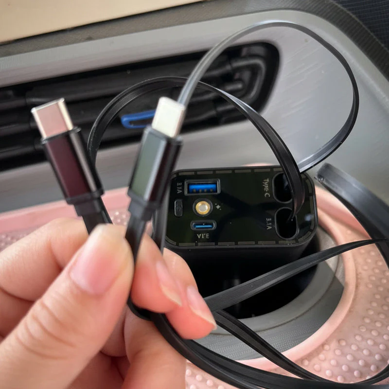 ✨ Ultra-fast 4-in-1 Car Charger 90W – With Retractable Cables & Ambient Starlight 🚗🌌 - Image 8