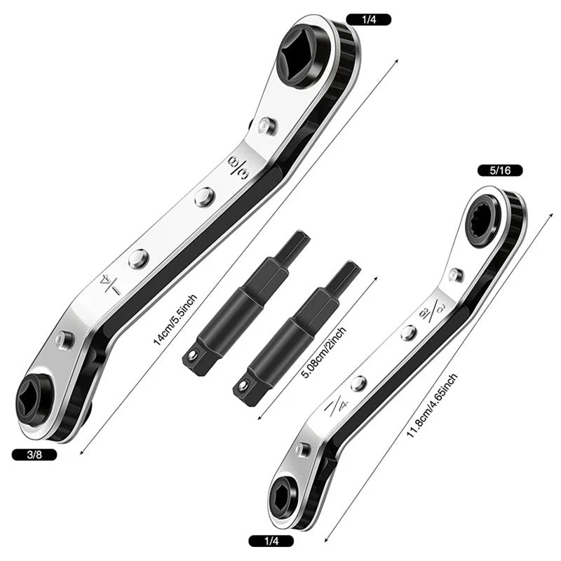 AC Wrench 2-Piece Kit with Hex Bits - Image 9