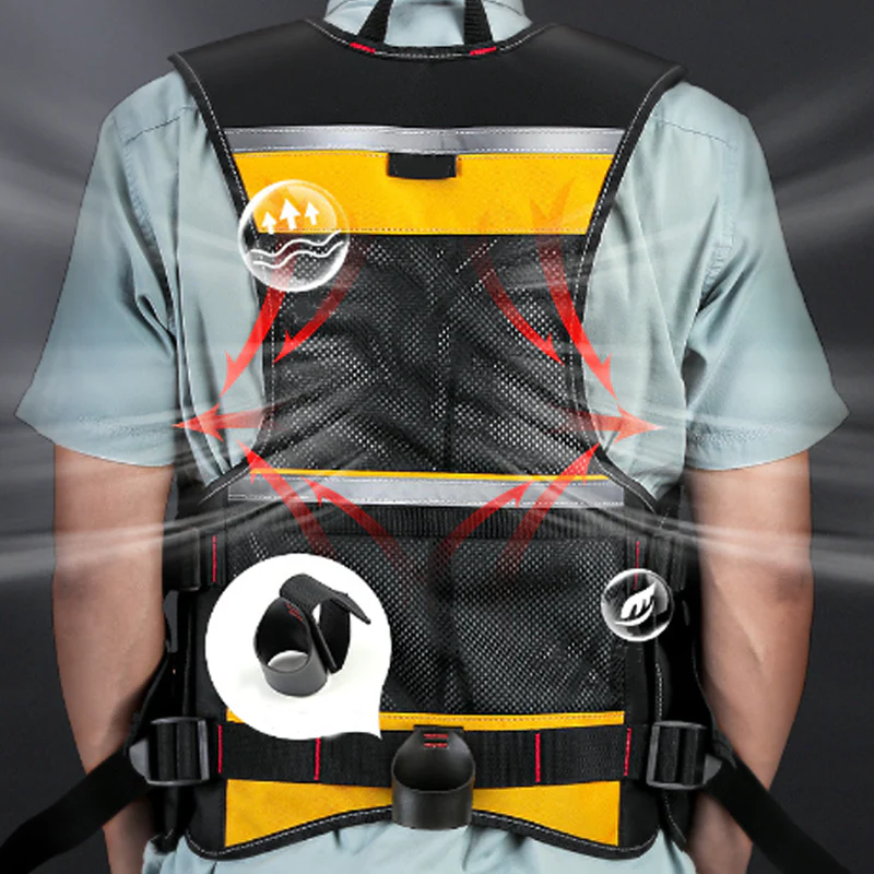 Adjustable Lightweight Construction Work Tool Vest - Image 3