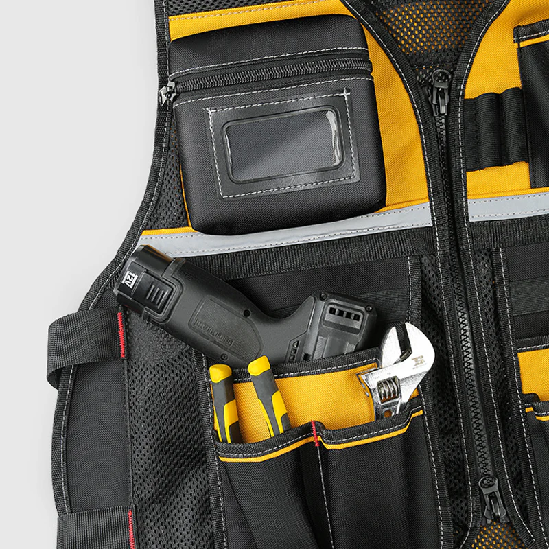 Adjustable Lightweight Construction Work Tool Vest - Image 4