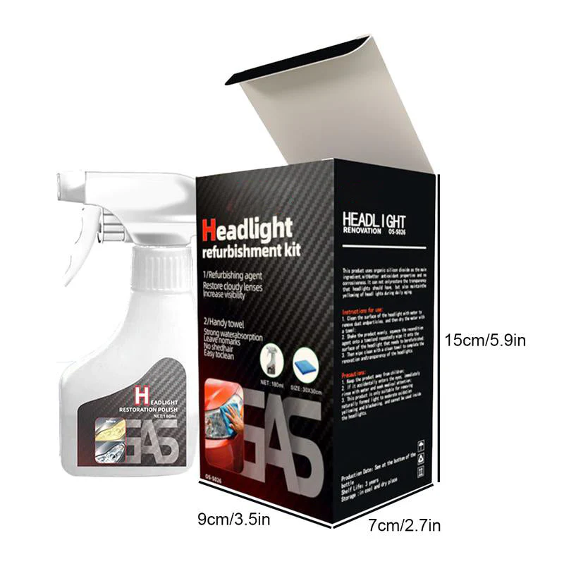 Automotive Headlamp Refurbisher & Crystallization Coating Agent Kit - Image 7