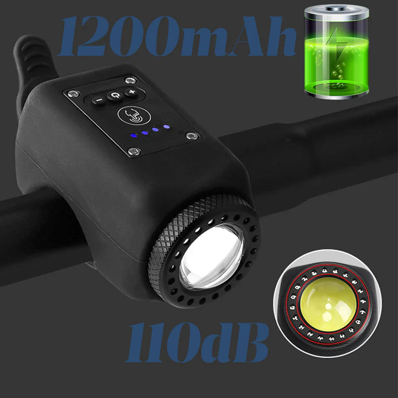Outdoor Waterproof Bike Headlight with Horn - Image 3