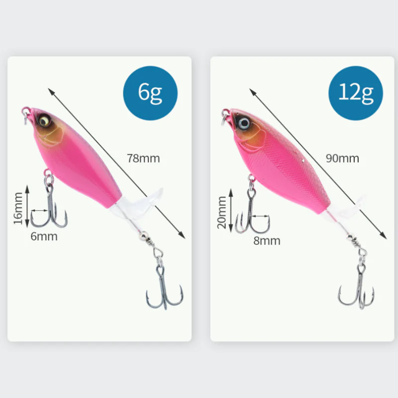 Bionic Fishing Lure Set with 3 Hooks & 360° Propeller Blade - Image 12