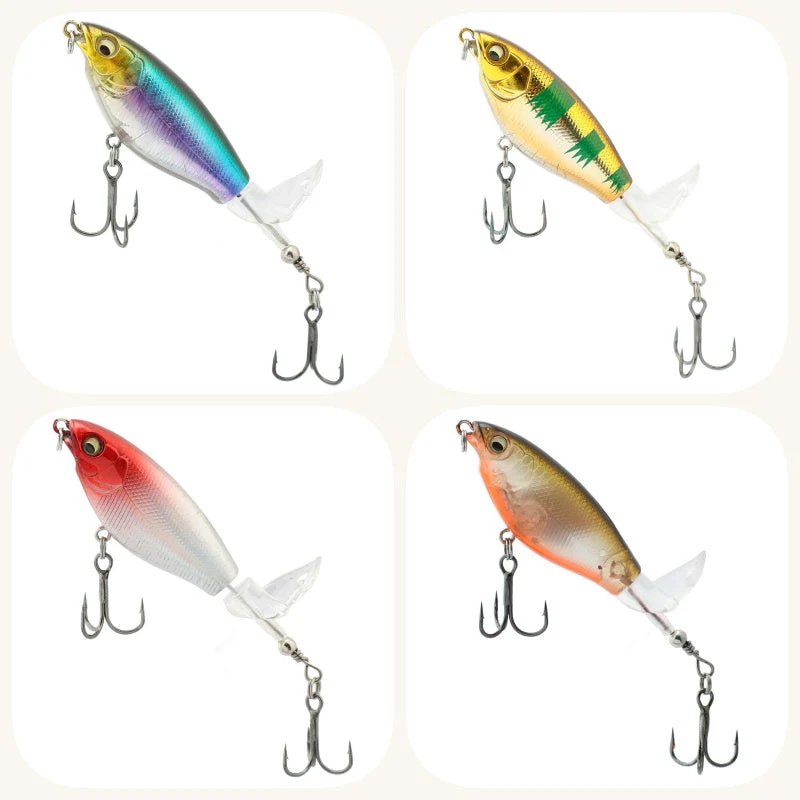 Bionic Fishing Lure Set with 3 Hooks & 360° Propeller Blade - Image 8