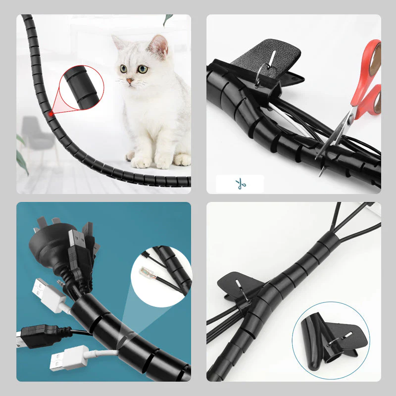 Wire Wrap Cord Organizer Cable Management Sleeve - Image 3