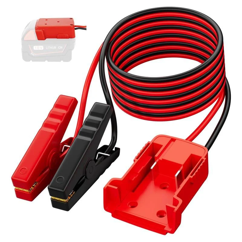 🚗Tool HOT Sale 50% OFF🔥6FT 12AWG Car Battery Jumper Cable with Adapter - Image 10