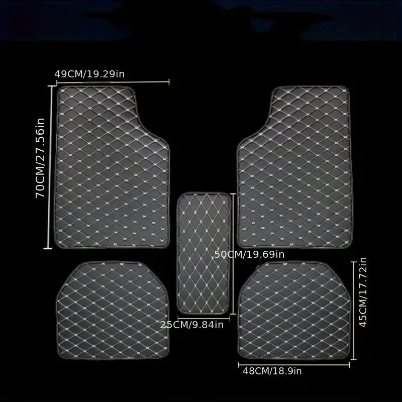 5 pcs Waterproof Leather Car Floor Mats - Image 9