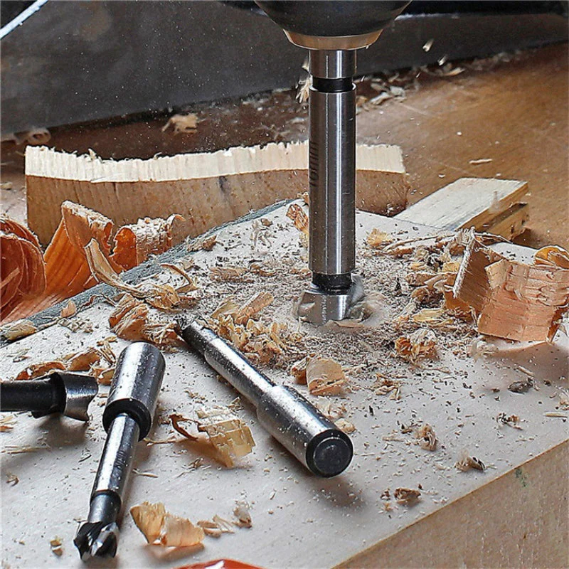 Forstner Bit Set with Round Shank for Wood - Image 4