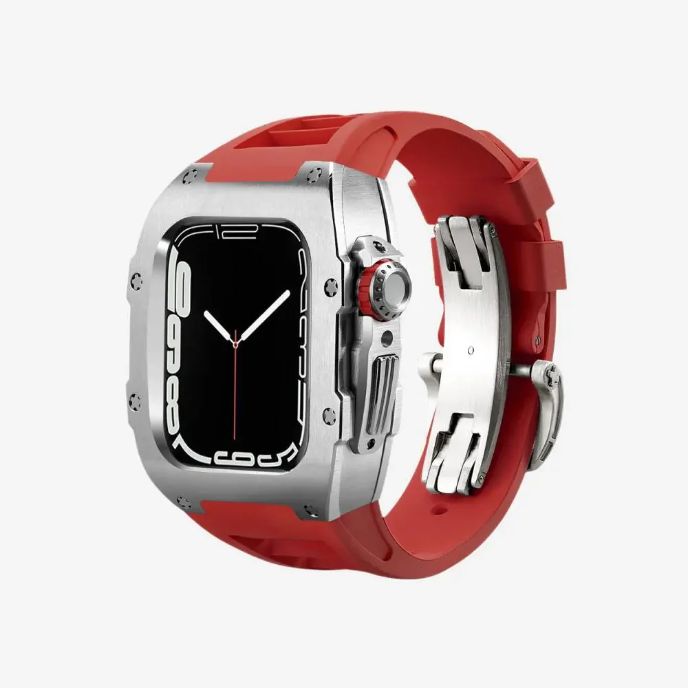 Fluoroelastomer Band Titanium Case Retrofit Kit For Apple Watch - Image 12