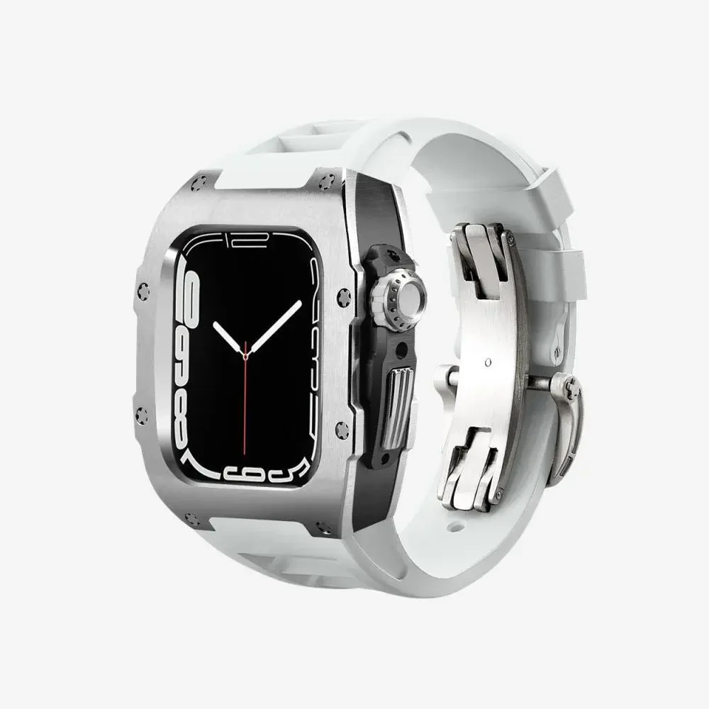 Fluoroelastomer Band Titanium Case Retrofit Kit For Apple Watch - Image 14