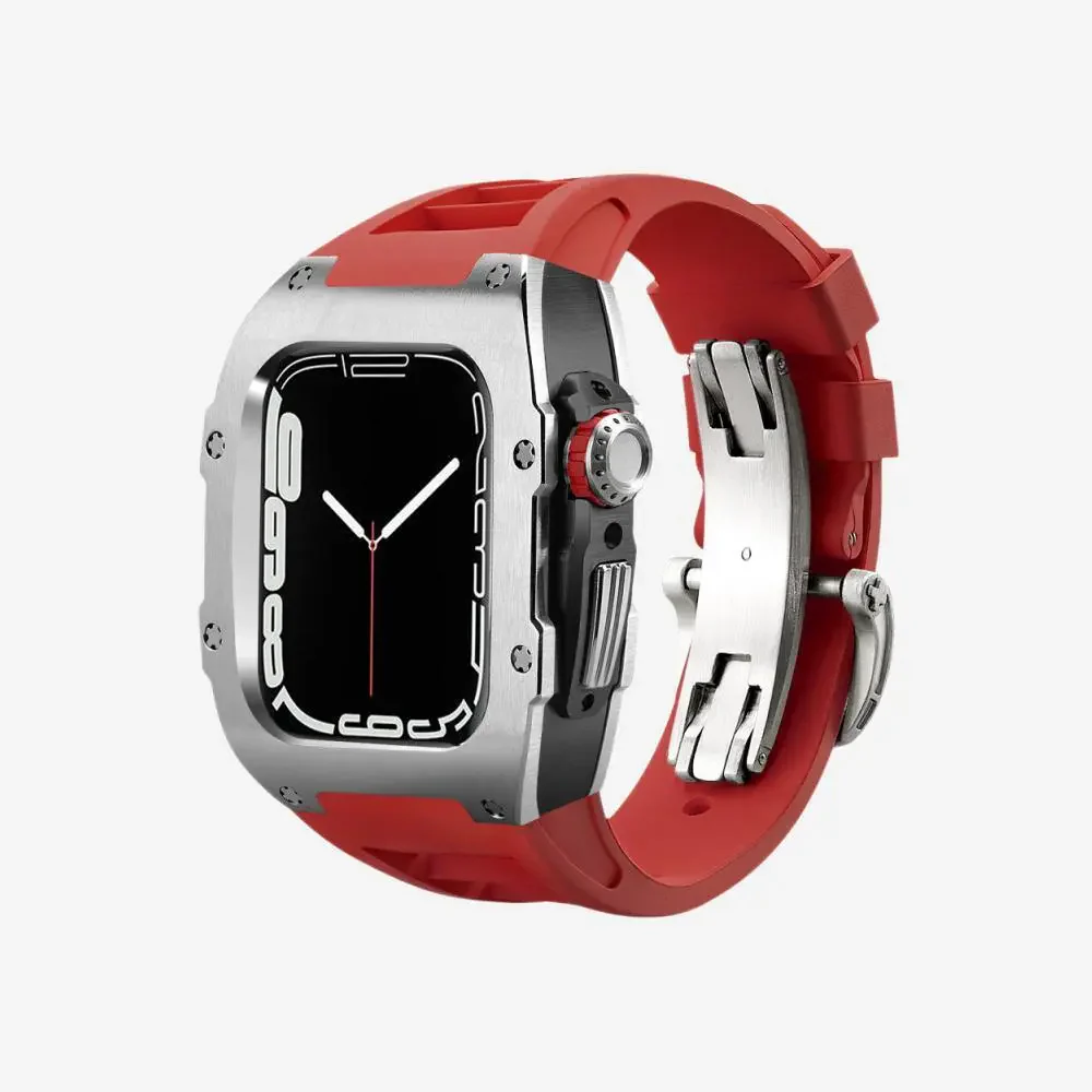 Fluoroelastomer Band Titanium Case Retrofit Kit For Apple Watch - Image 19