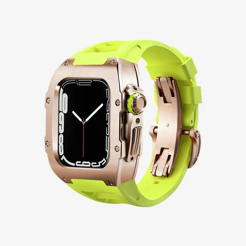Fluoroelastomer Band Titanium Case Retrofit Kit For Apple Watch - Image 23
