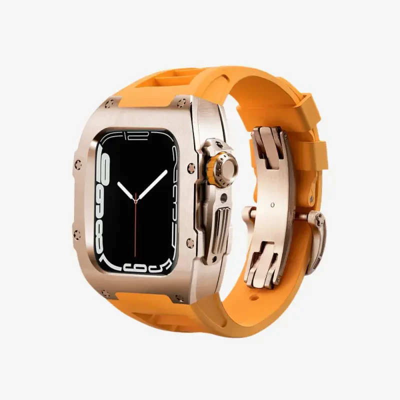 Fluoroelastomer Band Titanium Case Retrofit Kit For Apple Watch - Image 25