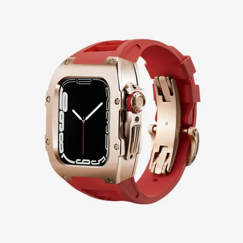 Fluoroelastomer Band Titanium Case Retrofit Kit For Apple Watch - Image 27