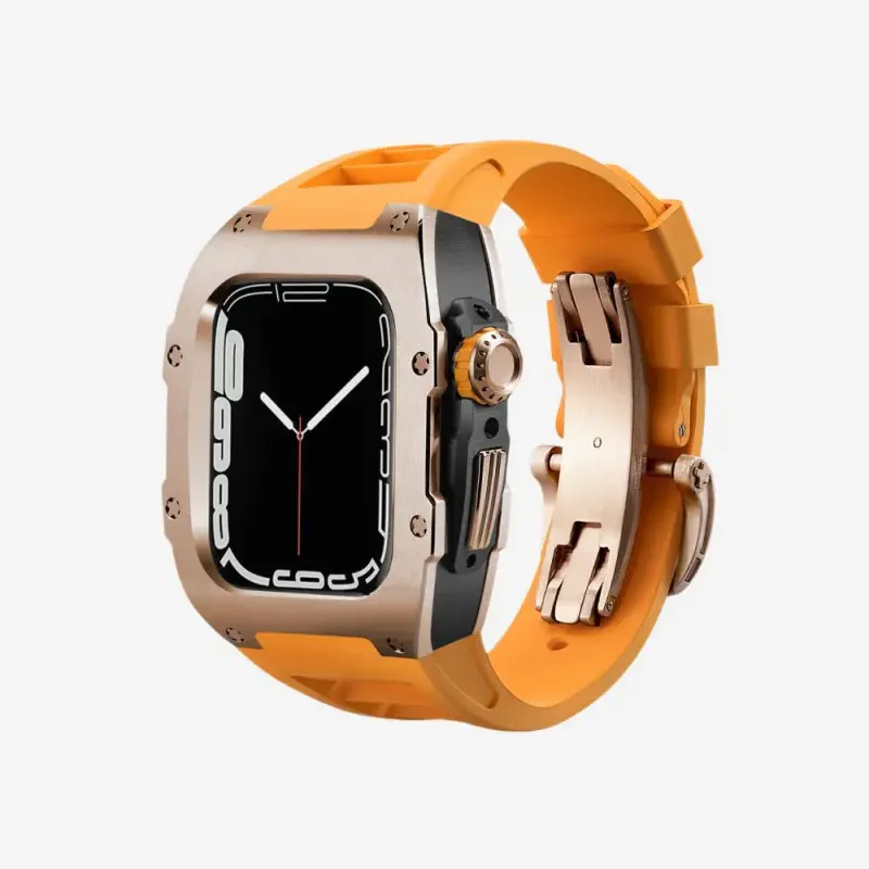 Fluoroelastomer Band Titanium Case Retrofit Kit For Apple Watch - Image 34