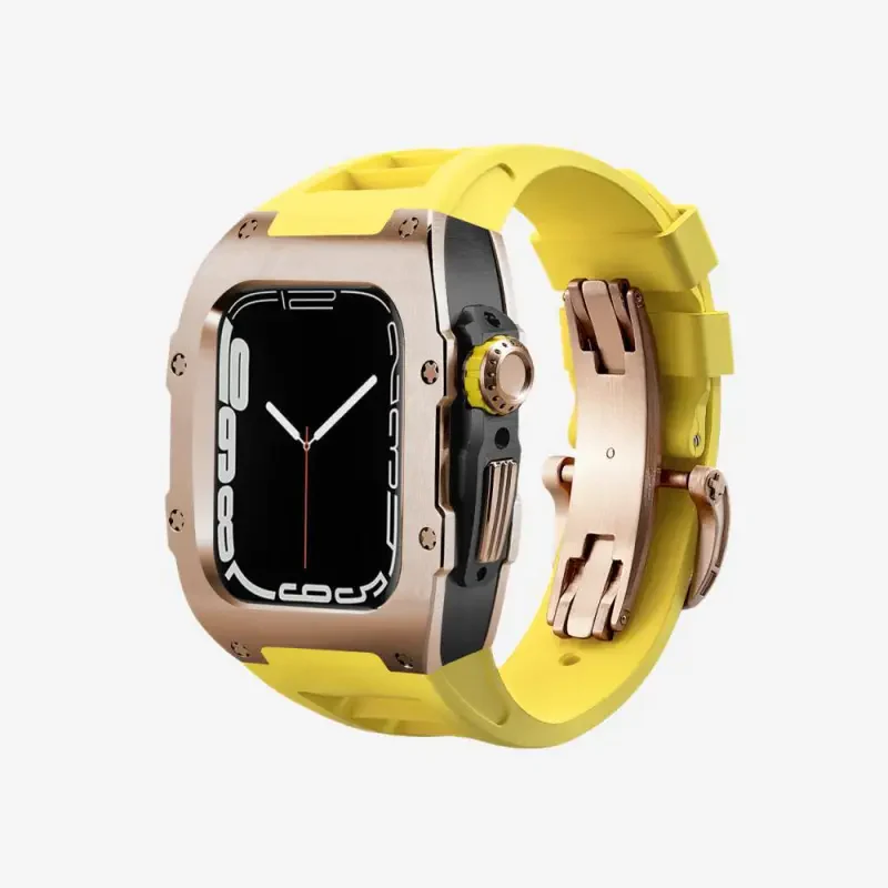Fluoroelastomer Band Titanium Case Retrofit Kit For Apple Watch - Image 37