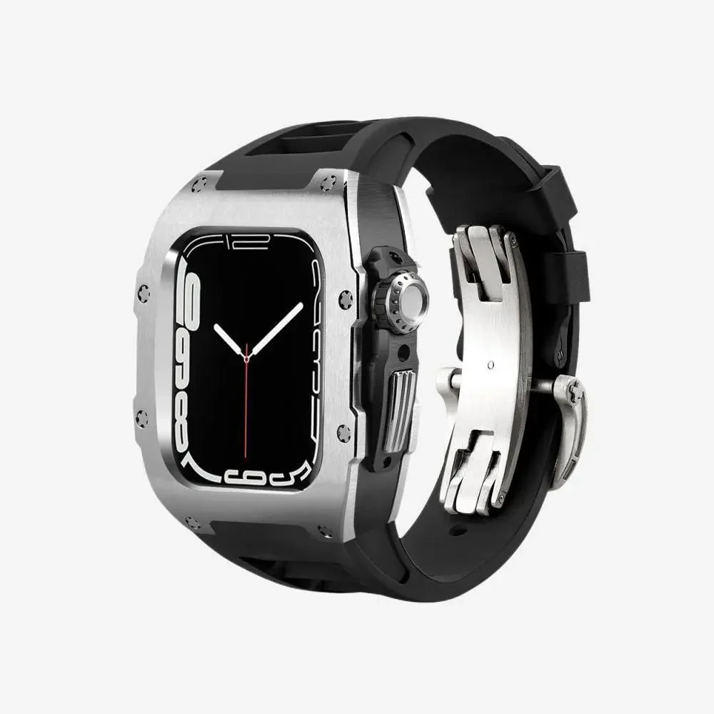 Fluoroelastomer Band Titanium Case Retrofit Kit For Apple Watch - Image 5