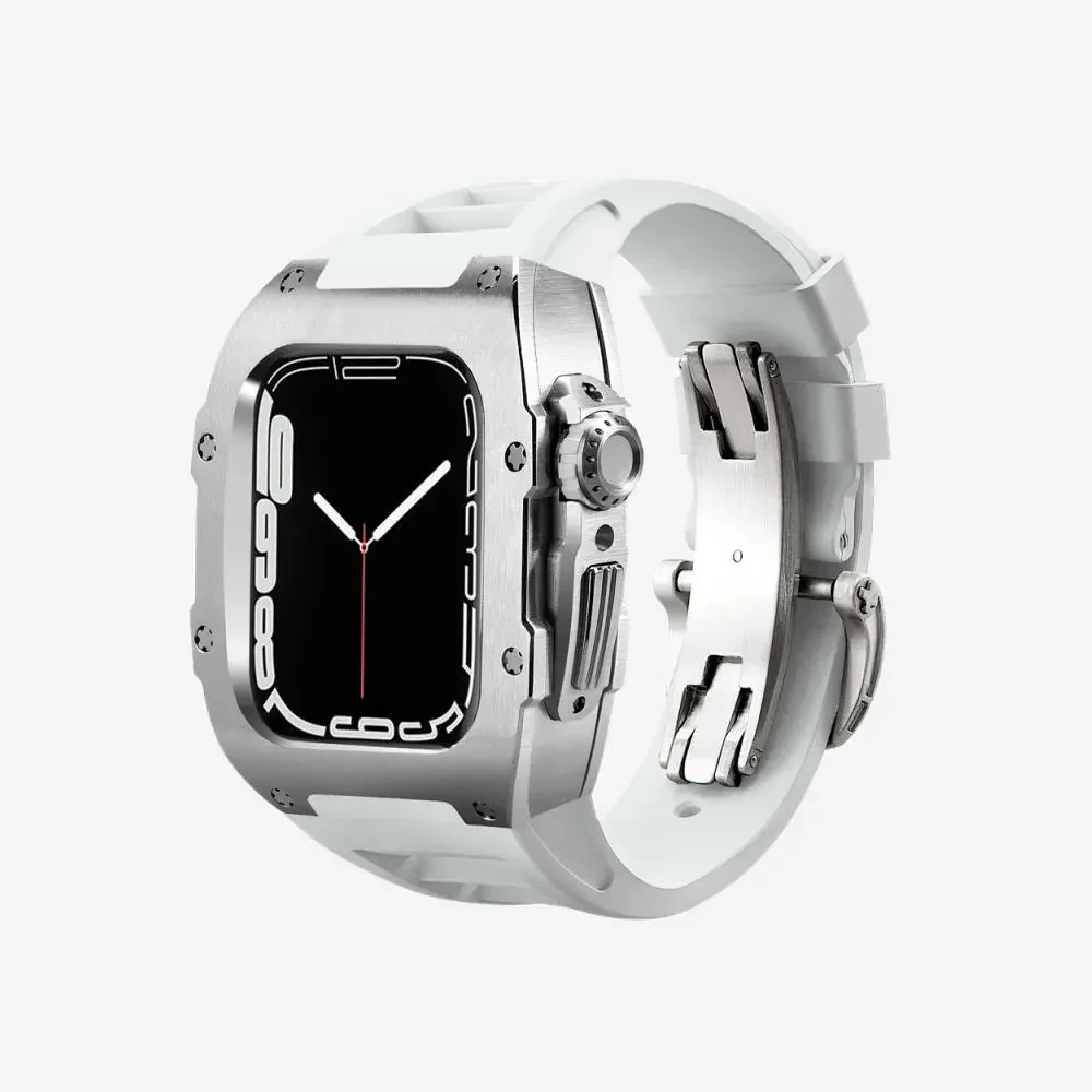Fluoroelastomer Band Titanium Case Retrofit Kit For Apple Watch - Image 7