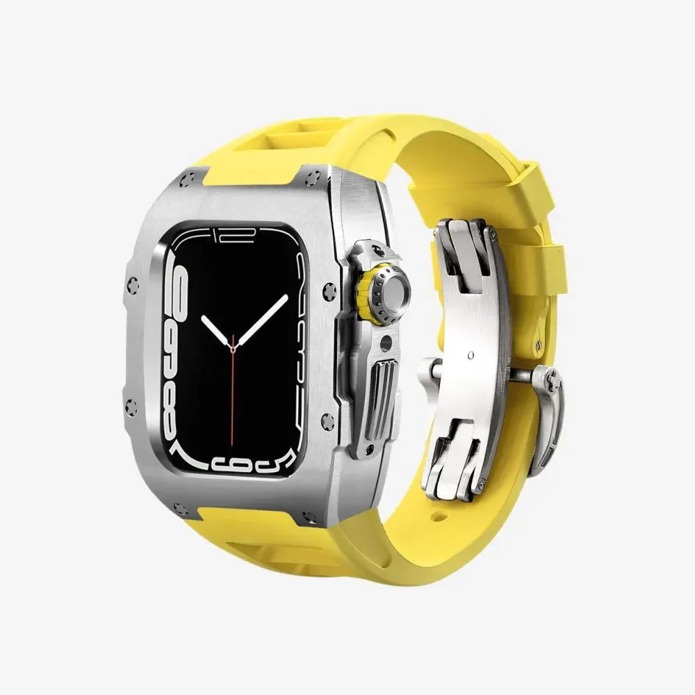 Fluoroelastomer Band Titanium Case Retrofit Kit For Apple Watch - Image 9