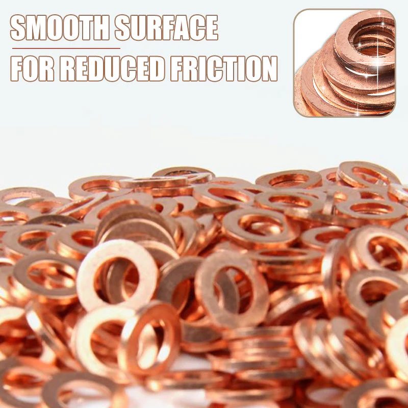 📀100/200 PCS Copper Flat Washer Assortment Kit - Image 4