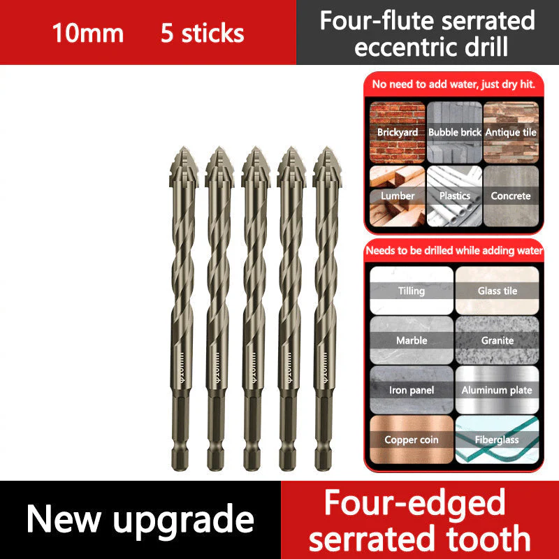 🔥2025 Hot Sale🔥High-Strength 4-Flute Serrated Eccentric Drill Bit Kit - Image 18