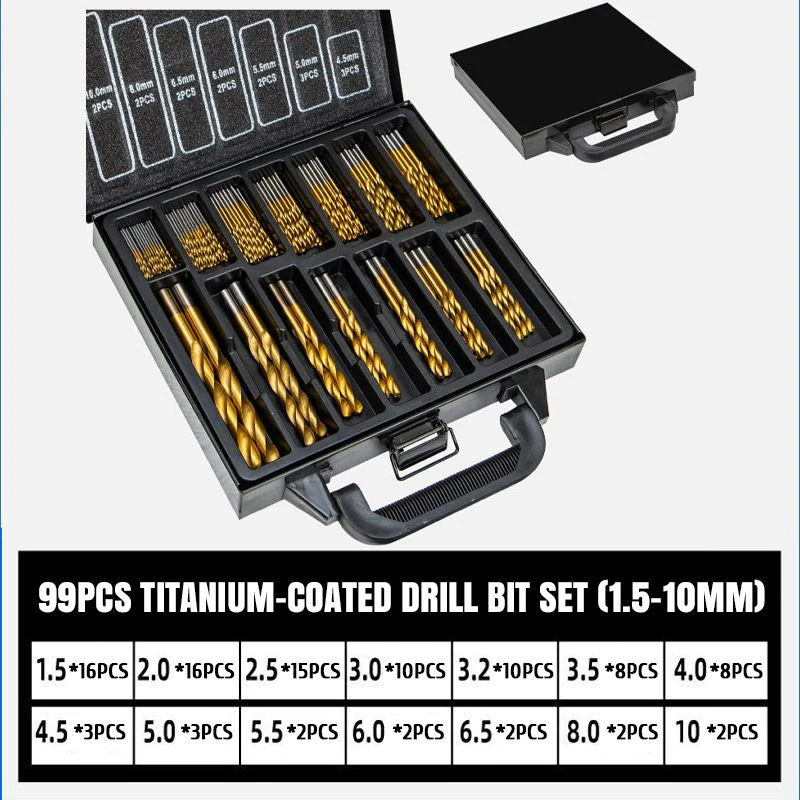 Titanium-plated high-speed steel drill bit set (multiple sets of specifications) - Image 11