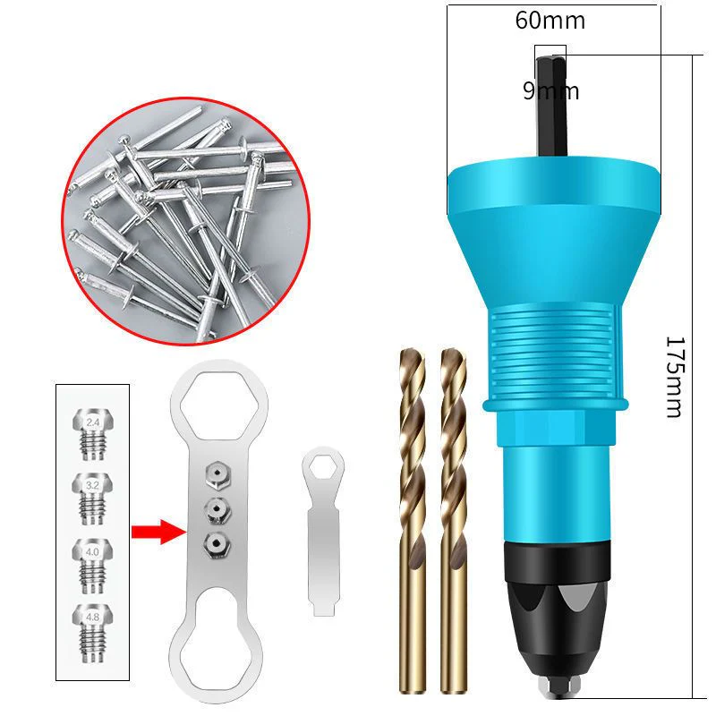 Professional Rivet Drill Head Adapter Kit - Image 7