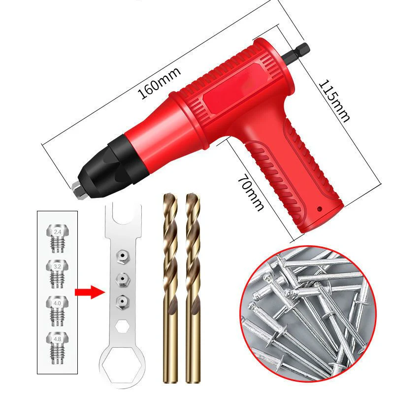 Professional Rivet Drill Head Adapter Kit - Image 8