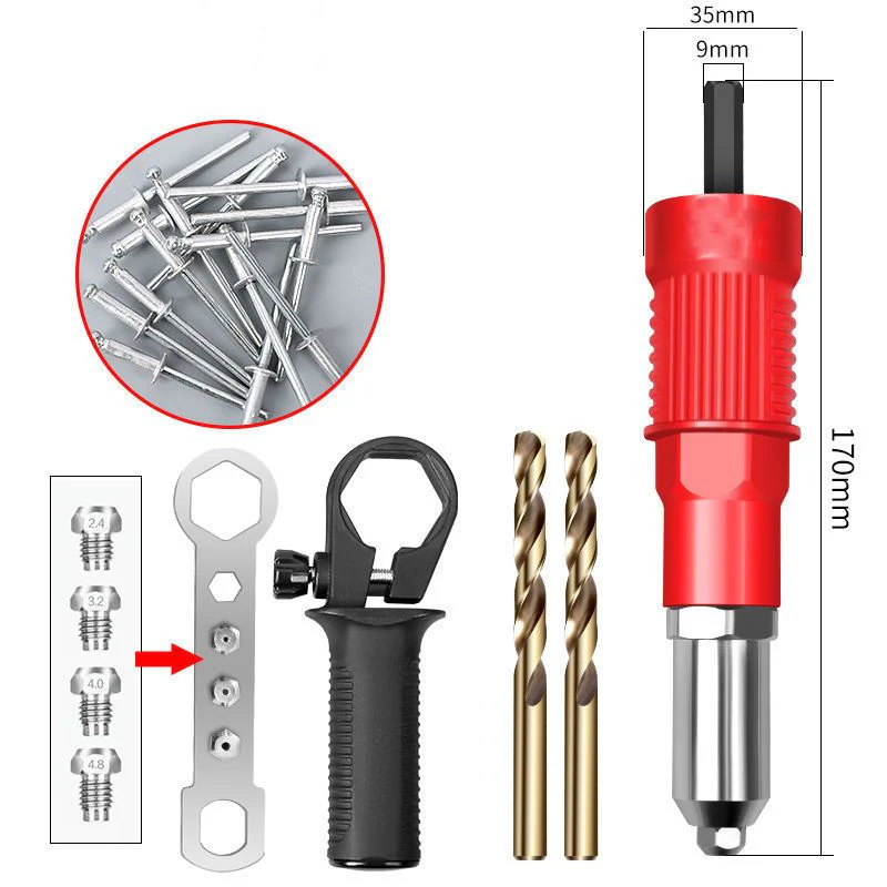 Professional Rivet Drill Head Adapter Kit - Image 9