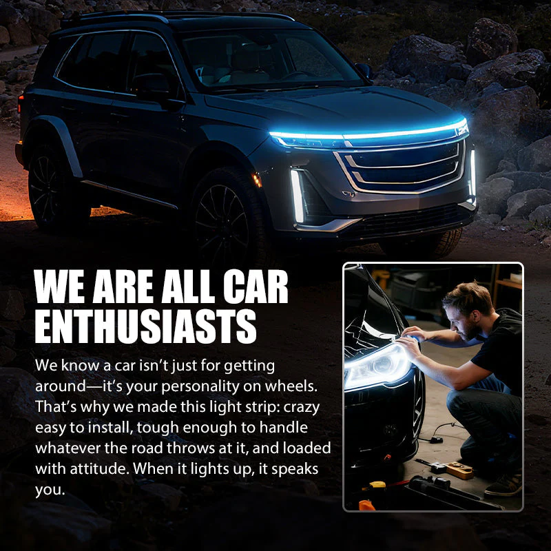 🔥【Dynamic Scan HoodBeam Kit】Light Up Your Hood With Hypnotic Smooth Scanning Effects! ✨🚗 - Image 2