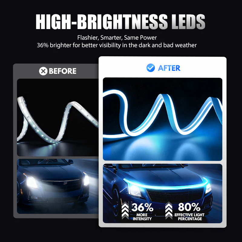 🔥【Dynamic Scan HoodBeam Kit】Light Up Your Hood With Hypnotic Smooth Scanning Effects! ✨🚗 - Image 3
