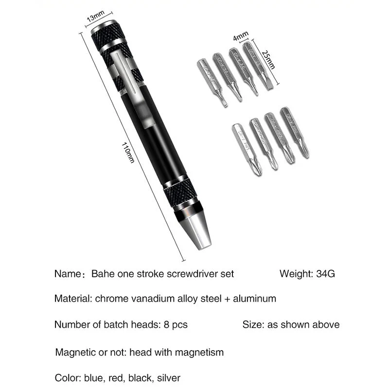 Eight-in-One Pen-style Screwdriver Set - Image 10