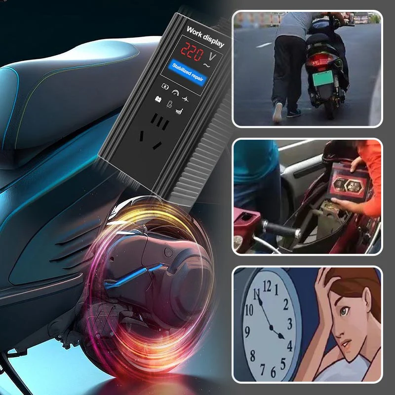 Electric Battery Pulse Repair Charger with LCD Display - Image 2