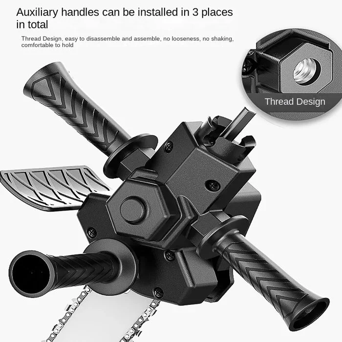 6 Inch Electric Drill Modified To Electric Chainsaw Drill Attachment - Image 6