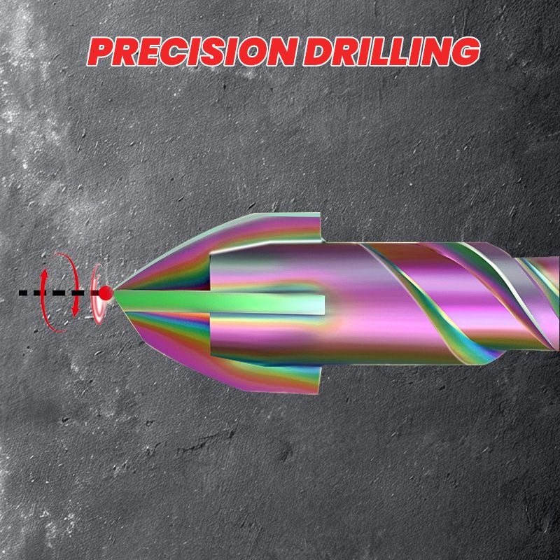 4pcs Titanium Coated Spiral Four-blade Eccentric Drill Bits - Image 9