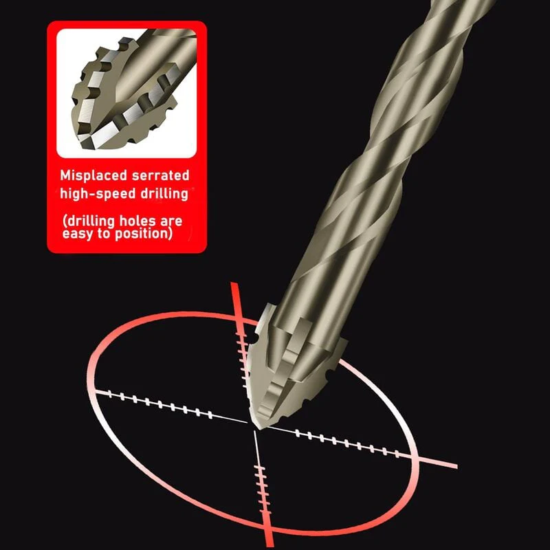🔥Hot Sale $11.99/set🔥New Four-Flute Sawtooth Eccentric Drill Bit Set(1 Set 4 PCS) - Image 2