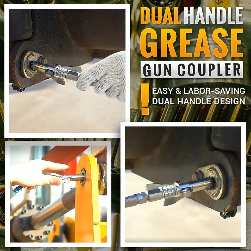 High Pressure Dual Handle Grease Gun Coupler - Image 5