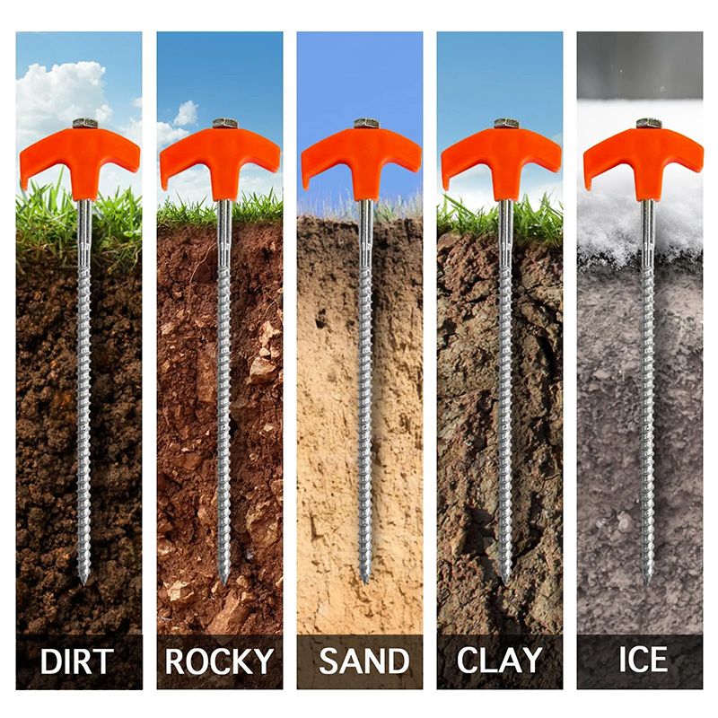 ✈️8" Screw-in Tent Stakes Ground Anchors（BUY 3GET 3 FREE） - Image 2