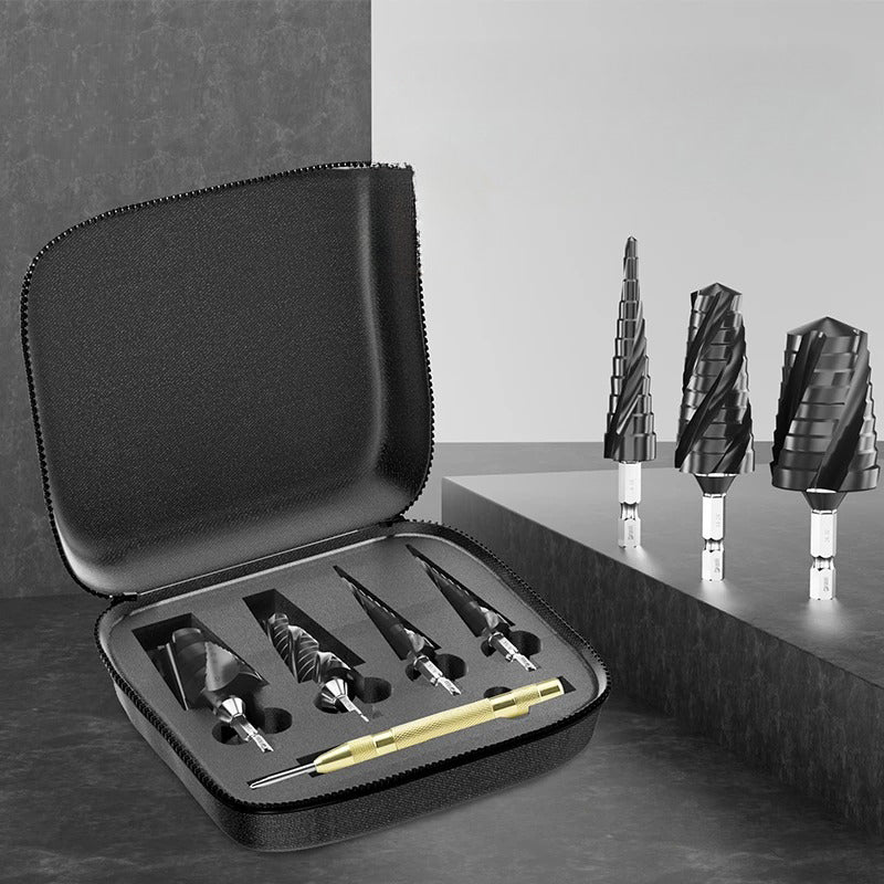 High Hardness Spiral Flute Step Drill Bit Set - Image 10