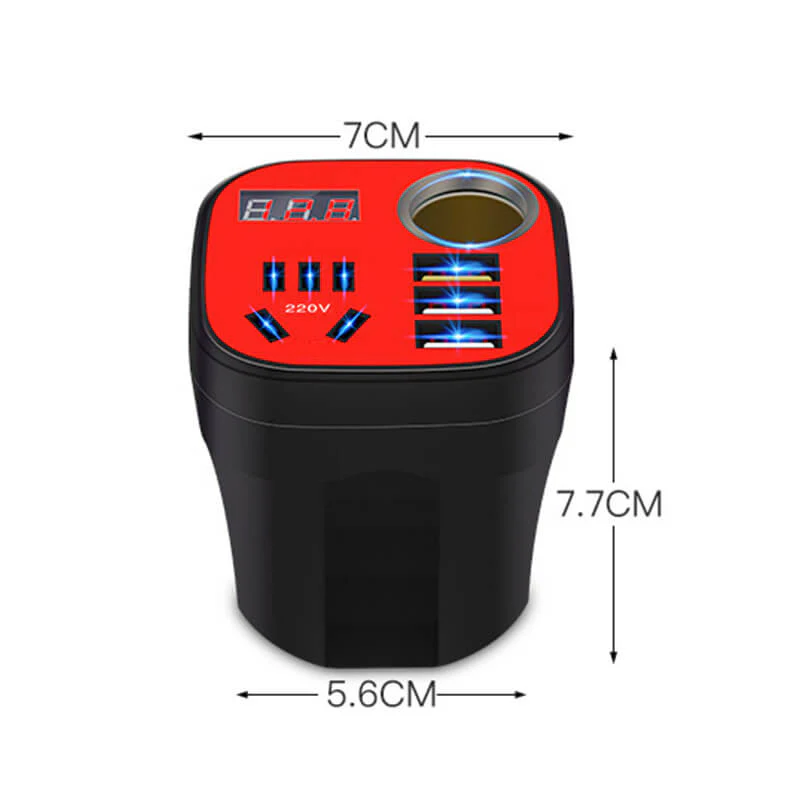 Car mounted cup type inverter converter QC charger（50%） - Image 2