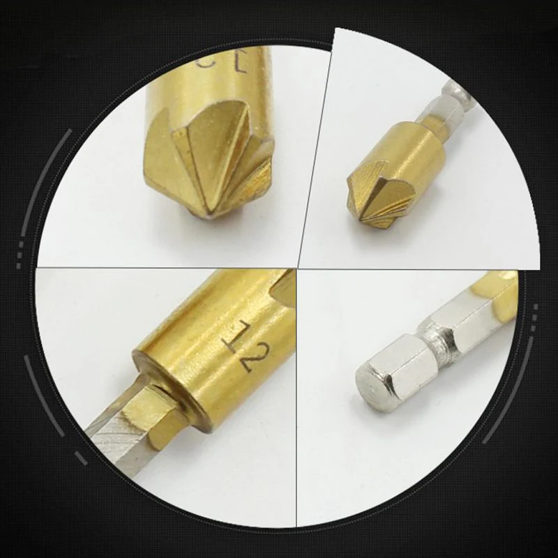Pousbo® Titanium-coated Five-blade Countersink Drill Bits - Image 4